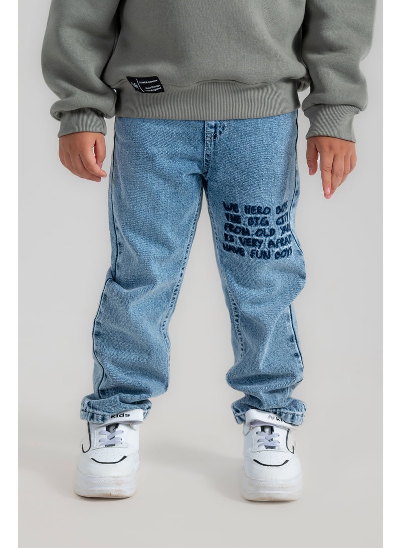 سي إن جينز وير كيدز بنطلون جينز أولادي بوسط مطاطي - Image 1